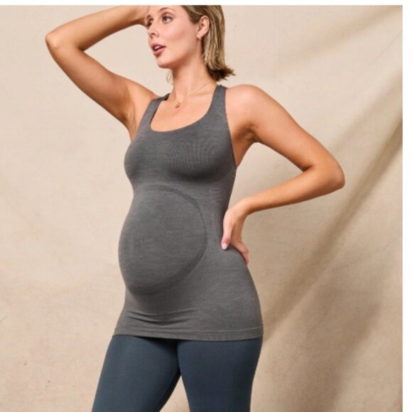 BLANQI Maternity Support Crossback Tank in Gray Size L - Picture 1 of 6